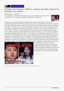 El diario del régimen, 'Público', asegura que Kim Jong-un ha