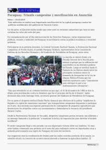 Paraguay: Triunfo campesino y movilización en Asunción