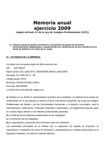 MEMORIA ANUAL 2009