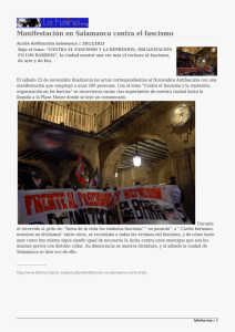 Manifestación en Salamanca contra el fascismo