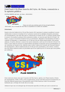 [Ast/Cast] CSI-Plan Inserta del Aytu. de Xixón, comunicáu a