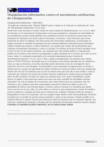 Manipulación informativa contra el movimiento antifascista de Ciempozuelos