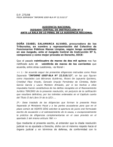 D.P. 275/08 AUDIENCIA NACIONAL JUZGADO CENTRAL DE INSTRUCCIÓN Nº 5