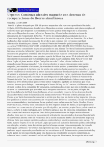 Urgente: Comienza ofensiva mapuche con decenas de recuperaciones de tierras simultáneas