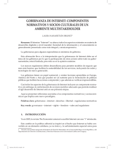 NAHABETIÁN Gobernanza en internet: componentes normativos y socios culturales de un ambiente multistakeholder