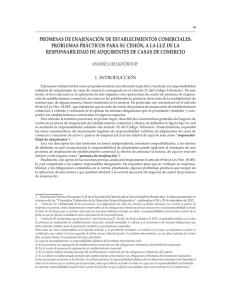 Hessdörfer Promesas de enajenación de establecimientos comerciales problemas prácticos para su cesión