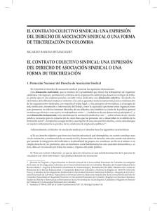 BARONA BETANCOURT, Ricardo – El contrato colectivo sindical: una expresión del derecho de asociación sindical o una forma de tercerización en Colombia