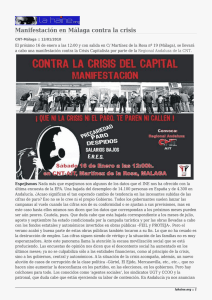 Manifestación en Málaga contra la crisis