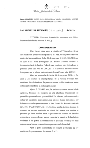 Flores Juana Rosalinda C-Minera Alumbrera Limited sobre daños y perjuicios - Juzgado Federal de Catamarca