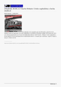 [Madrid] 30.06.12 Charla-Debate: Crisis capitalista y lucha sindical