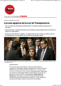 Los seis agujeros de la Ley de Transparencia | ZoomNews.es