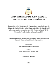 UNIVERSIDAD DE GUAYAQUIL FACULTAD DE CIENCIAS MÉDICAS