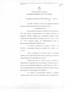Saracho, Maria del VAlle y otros sobre infracción a la ley 23737. Art 5 Inc C.WEB