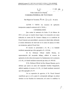 Imputado Sanguinetti, Estaban y Otro sin incidentes de recusación del Sr Fiscal Gneral ante Cámara Gustavo Gomez.opt