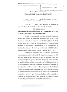 Denunciado Gasembauer, Guillermo y otros sobre a determinar, dunciante Ruarte, Paola Alejandra