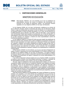 BOLETÍN OFICIAL DEL ESTADO MINISTERIO DE EDUCACIÓN I.  DISPOSICIONES GENERALES 17630
