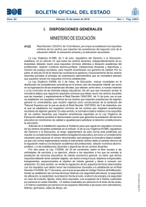 BOLETÍN OFICIAL DEL ESTADO MINISTERIO DE EDUCACIÓN I.  DISPOSICIONES GENERALES 4132