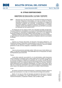 BOLETÍN OFICIAL DEL ESTADO MINISTERIO DE EDUCACIÓN, CULTURA Y DEPORTE 5517