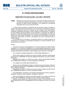BOLETÍN OFICIAL DEL ESTADO MINISTERIO DE EDUCACIÓN, CULTURA Y DEPORTE 10320
