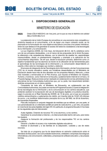 BOLETÍN OFICIAL DEL ESTADO MINISTERIO DE EDUCACIÓN I.  DISPOSICIONES GENERALES 9026