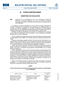 BOLETÍN OFICIAL DEL ESTADO MINISTERIO DE EDUCACIÓN III.  OTRAS DISPOSICIONES 896