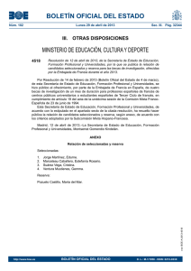 BOLETÍN OFICIAL DEL ESTADO MINISTERIO DE EDUCACIÓN, CULTURA Y DEPORTE 4518