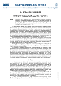 BOLETÍN OFICIAL DEL ESTADO MINISTERIO DE EDUCACIÓN, CULTURA Y DEPORTE 4348