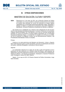 BOLETÍN OFICIAL DEL ESTADO MINISTERIO DE EDUCACIÓN, CULTURA Y DEPORTE 5234