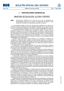 BOLETÍN OFICIAL DEL ESTADO MINISTERIO DE EDUCACIÓN, CULTURA Y DEPORTE 6485