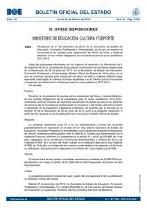 BOLETÍN OFICIAL DEL ESTADO MINISTERIO DE EDUCACIÓN, CULTURA Y DEPORTE 1394