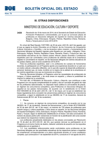 BOLETÍN OFICIAL DEL ESTADO MINISTERIO DE EDUCACIÓN, CULTURA Y DEPORTE 3439