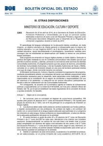 BOLETÍN OFICIAL DEL ESTADO MINISTERIO DE EDUCACIÓN, CULTURA Y DEPORTE 5305