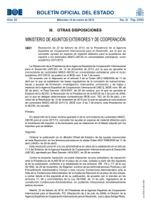 BOLETÍN OFICIAL DEL ESTADO MINISTERIO DE ASUNTOS EXTERIORES Y DE COOPERACIÓN 3651