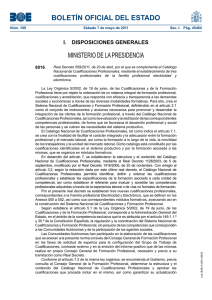 BOLETÍN OFICIAL DEL ESTADO MINISTERIO DE LA PRESIDENCIA I.  DISPOSICIONES GENERALES 8016
