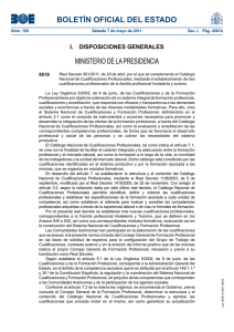 BOLETÍN OFICIAL DEL ESTADO MINISTERIO DE LA PRESIDENCIA I.  DISPOSICIONES GENERALES 8018