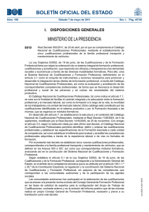 BOLETÍN OFICIAL DEL ESTADO MINISTERIO DE LA PRESIDENCIA I.  DISPOSICIONES GENERALES 8019