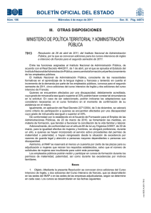 BOLETÍN OFICIAL DEL ESTADO MINISTERIO DE POLÍTICA TERRITORIAL Y ADMINISTRACIÓN PÚBLICA