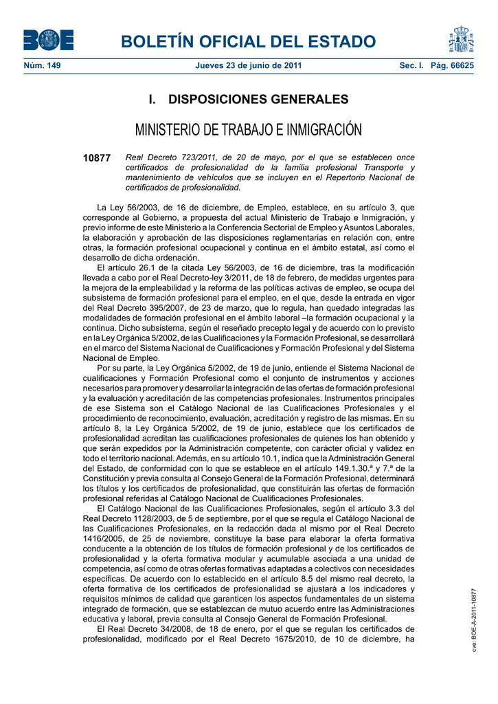 Boletín Oficial Del Estado Ministerio De Trabajo E - 