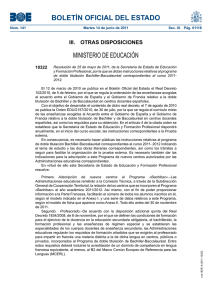 BOLETÍN OFICIAL DEL ESTADO MINISTERIO DE EDUCACIÓN III.  OTRAS DISPOSICIONES 10322