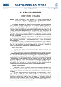 BOLETÍN OFICIAL DEL ESTADO MINISTERIO DE EDUCACIÓN III.  OTRAS DISPOSICIONES 10276