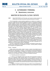 BOLETÍN OFICIAL DEL ESTADO MINISTERIO DE EDUCACIÓN, CULTURA Y DEPORTE