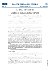 BOLETÍN OFICIAL DEL ESTADO MINISTERIO DE EDUCACIÓN, CULTURA Y DEPORTE 4167