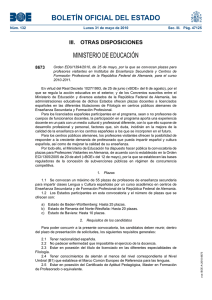 BOLETÍN OFICIAL DEL ESTADO MINISTERIO DE EDUCACIÓN III.  OTRAS DISPOSICIONES 8673