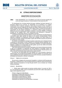 BOLETÍN OFICIAL DEL ESTADO MINISTERIO DE EDUCACIÓN III.  OTRAS DISPOSICIONES 3842