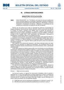 BOLETÍN OFICIAL DEL ESTADO MINISTERIO DE EDUCACIÓN III.  OTRAS DISPOSICIONES 3843