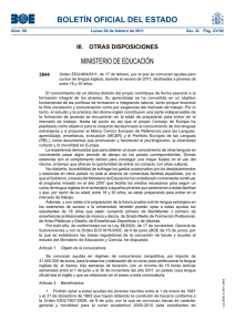 BOLETÍN OFICIAL DEL ESTADO MINISTERIO DE EDUCACIÓN III.  OTRAS DISPOSICIONES 3844