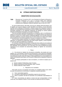 BOLETÍN OFICIAL DEL ESTADO MINISTERIO DE EDUCACIÓN III.  OTRAS DISPOSICIONES 7389