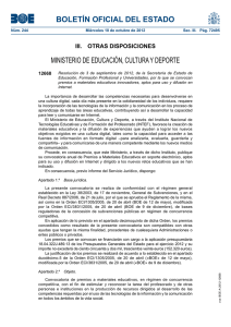 BOLETÍN OFICIAL DEL ESTADO MINISTERIO DE EDUCACIÓN, CULTURA Y DEPORTE 12668