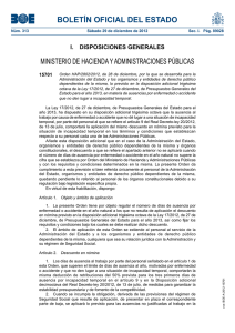 BOLETÍN OFICIAL DEL ESTADO MINISTERIO DE HACIENDA Y ADMINISTRACIONES PÚBLICAS 15701