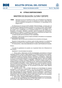 BOLETÍN OFICIAL DEL ESTADO MINISTERIO DE EDUCACIÓN, CULTURA Y DEPORTE 14808